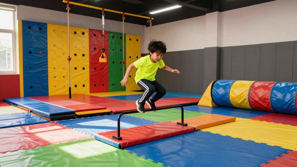 indoor rainy day obstacle course