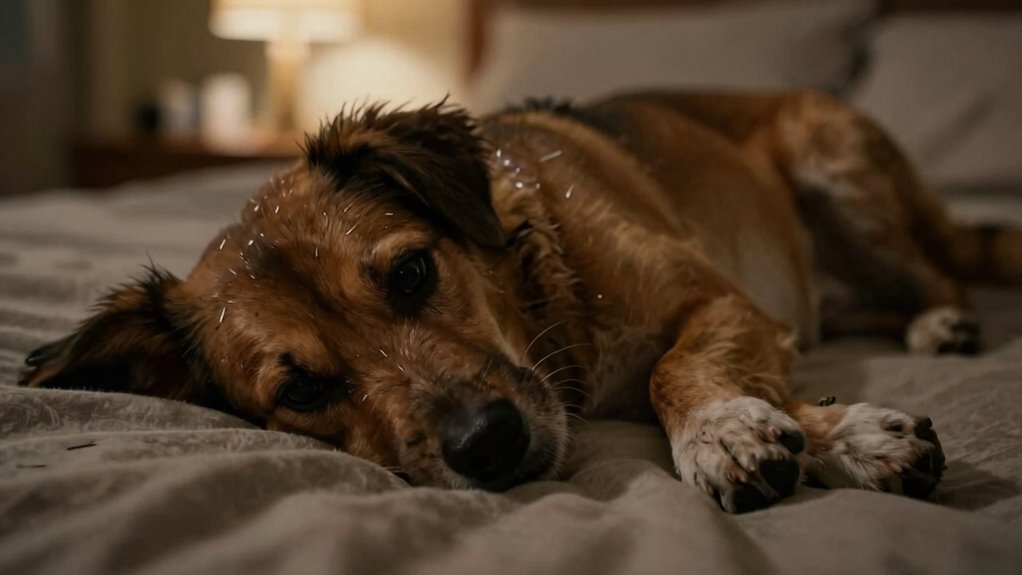nighttime dog scratching