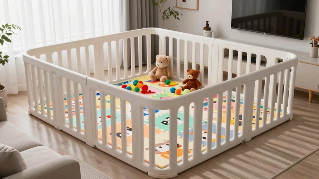 organized playpen for homes