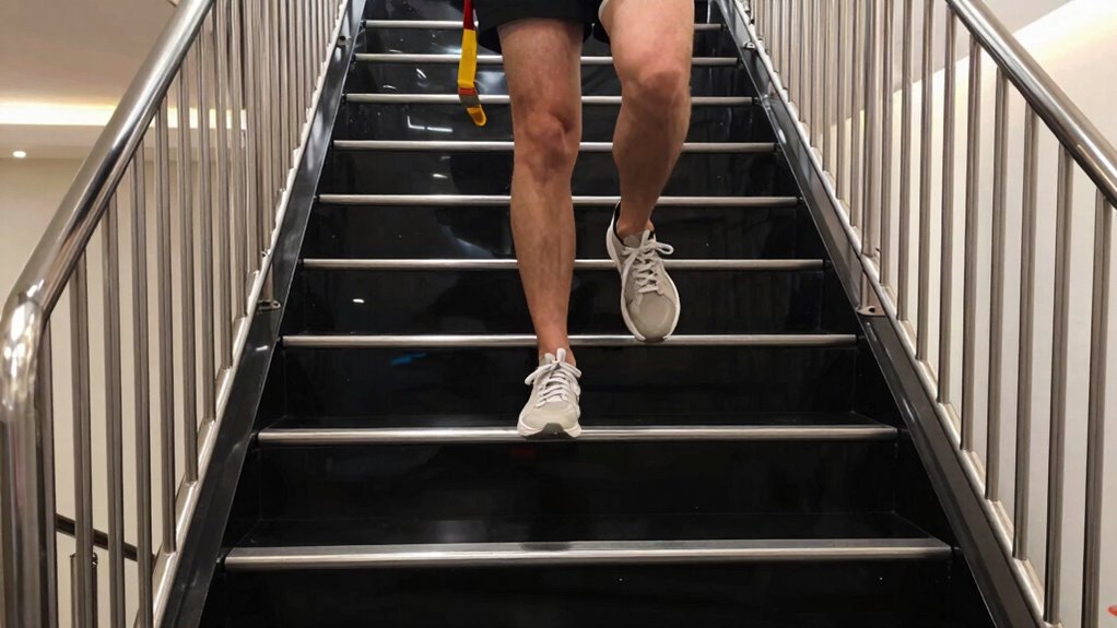 owners skip stairs using lift