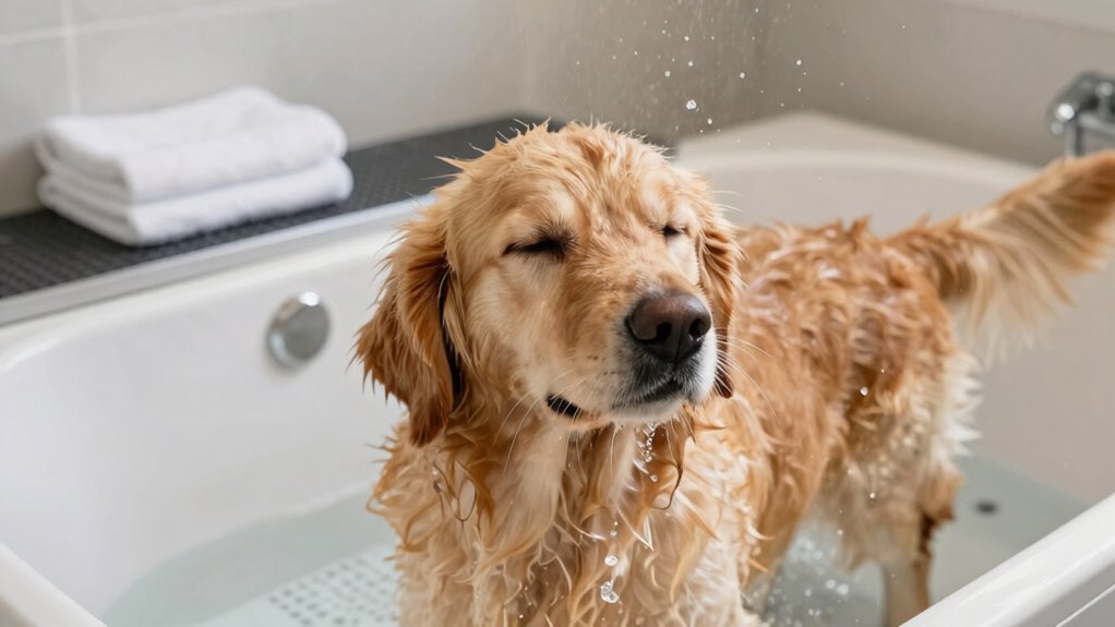 pre bath brushing and preparation