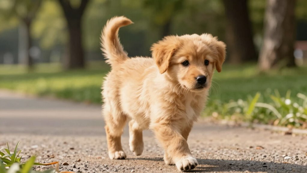 puppy confidence walking exercise