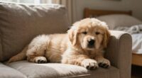 puppy prefers couch comfort