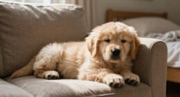 puppy prefers couch comfort
