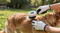 Pet Hair Remover Brush & Grooming Gloves - Deshedding Tool For Dogs & Cats, Massage And Cleaning Comb