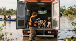 ASPCA Assists With The Emergency Evacuation Of Over 50 Animals Due To Flooding