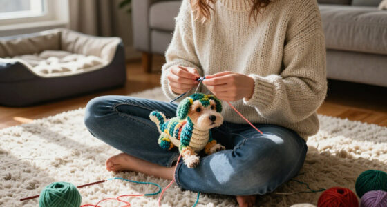Python Wearing A Crocheted Tube Resembling A Cozy Sweater